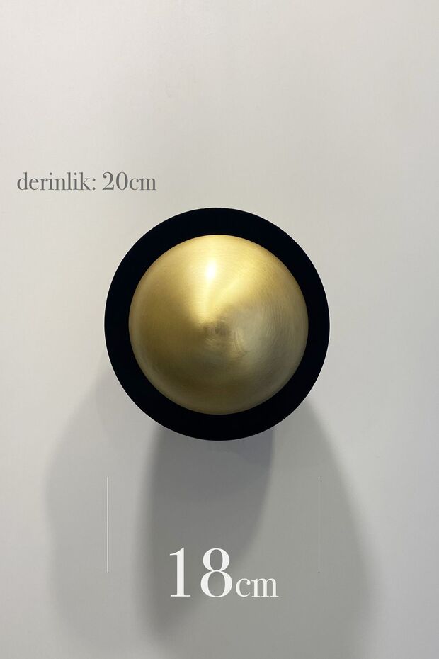 Top Model Eskitme Sarı Renk İçerden Aydınlatmalı Aplik ve Duvar Aydınlatma - 4