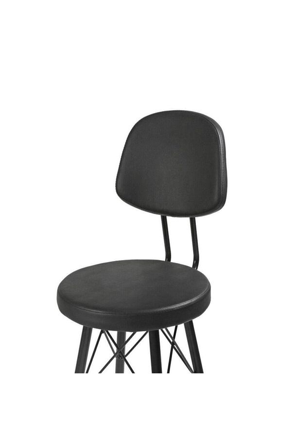 Sandalye Cafesi 1 Adet 75cm Metal Ayaklı Deri Eyfel Bar Sandalyesi,bar Taburesi Sc219325 - 3