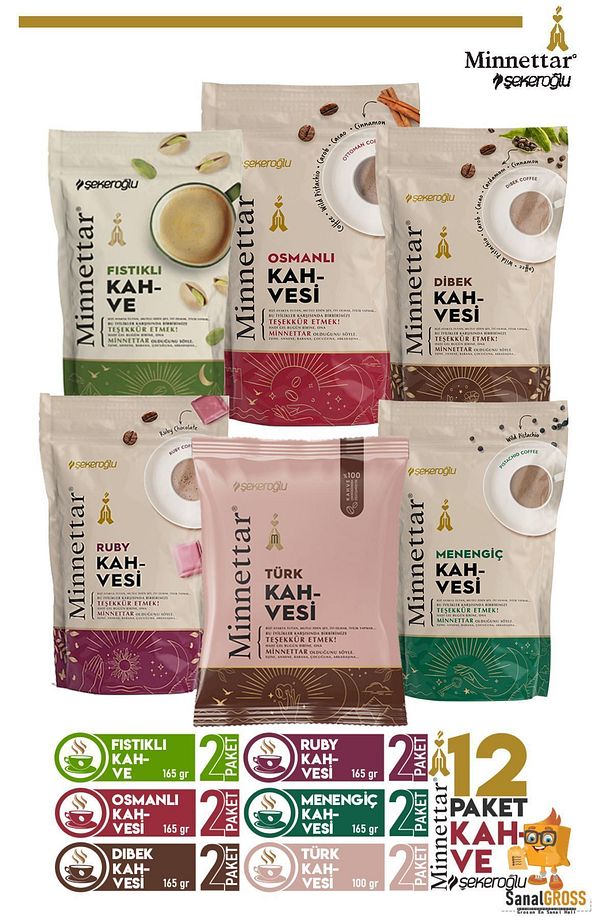Minnettar Kahve Çeşitleri ( 12 Paket ) - 1