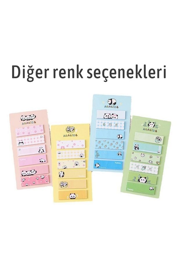 Çocuklar Için Renkli Postit Post-it Post It. Kitap Ayracı Ayraç Sticker Not Kağıdı Kağıt 120 Yaprak - 4