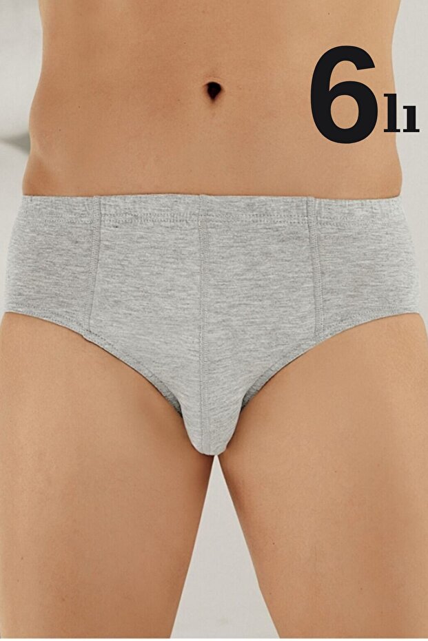 Grey 6-Pack Men's Underwear %100 Cotton Jersey
