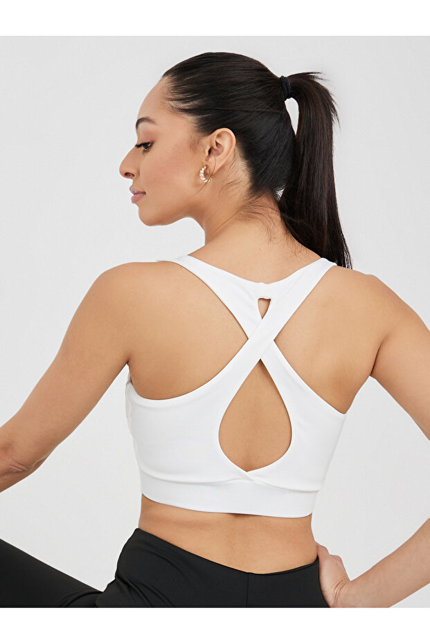 Dual Tear Drop Back Detail Sports Bra