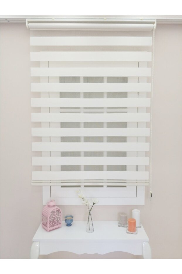 Ekru (açık Krem) Bambu Zebra Stor Perde - 4
