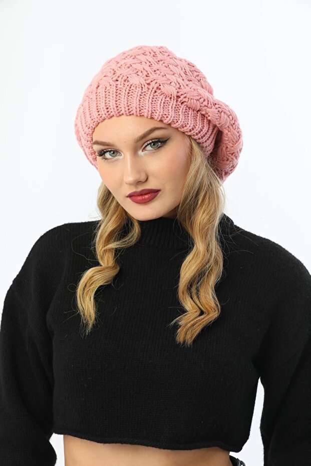 Double Layer Powder Women's Painter Beret