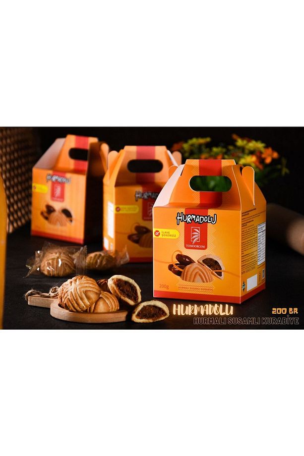 Hurmalı Susamlı Kurabiye Şekersiz 200gr X3 Adet - 3