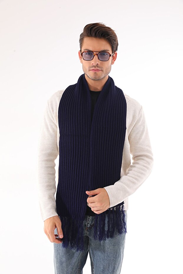 Erkek Selanik Örme Atkı - 1