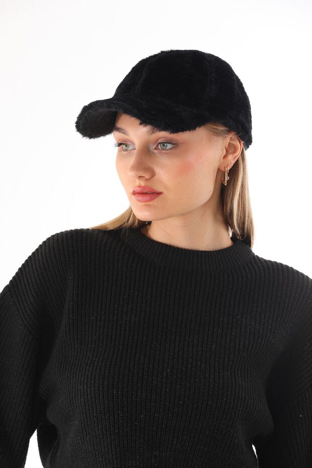 Plush Black Hat - 3