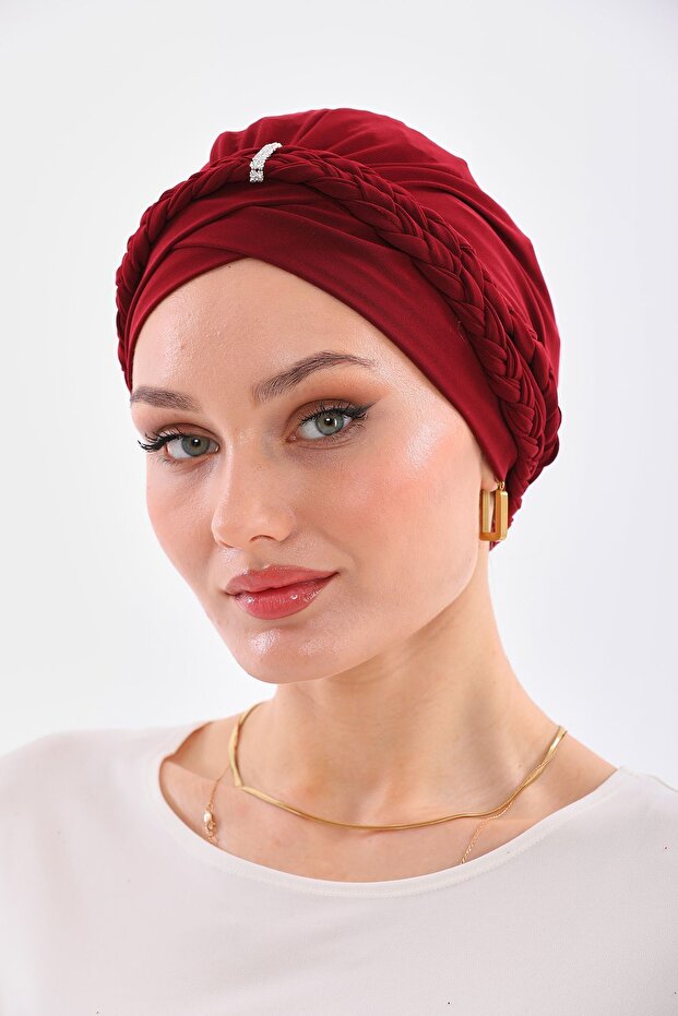 Çift Örgülü Bone - 1