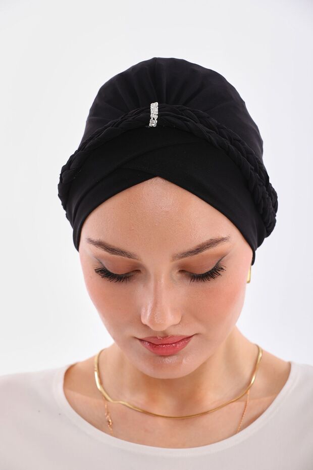 Çift Örgülü Bone - 6