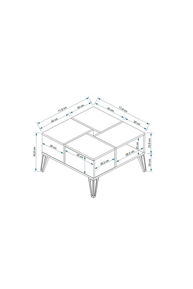 Nirvana Orta Sehpa Beyaz - 5