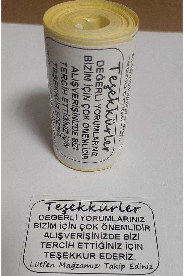 E-ticaret Teşekkür Kart Müşteri Takip Ve Yorum Talebi Yapışkanlı Etiket Notu - 1