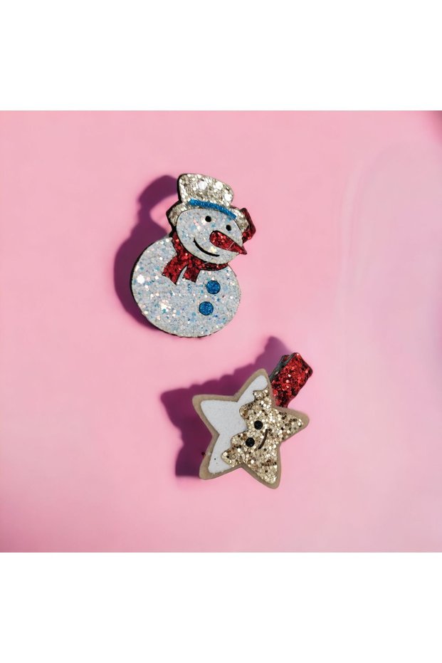 New Year's Eve buckle set of 2 snowmen