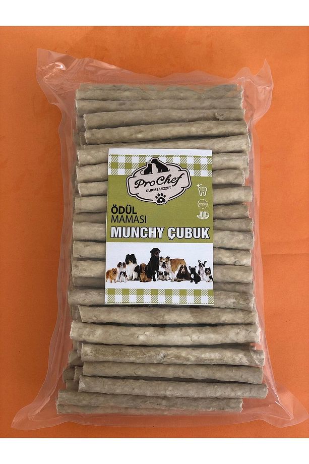 100 Adet Munchy Stick Çubuk ( 700/800 gr - Köpek Kemiği & Ödül Maması ) - 1