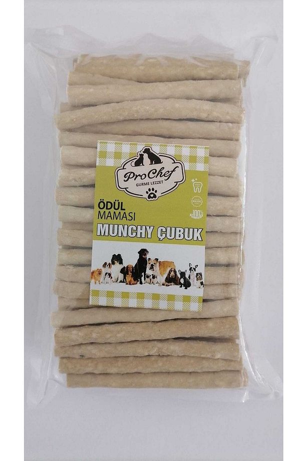 100 Adet Munchy Stick Çubuk ( 700/800 gr - Köpek Kemiği & Ödül Maması ) - 7