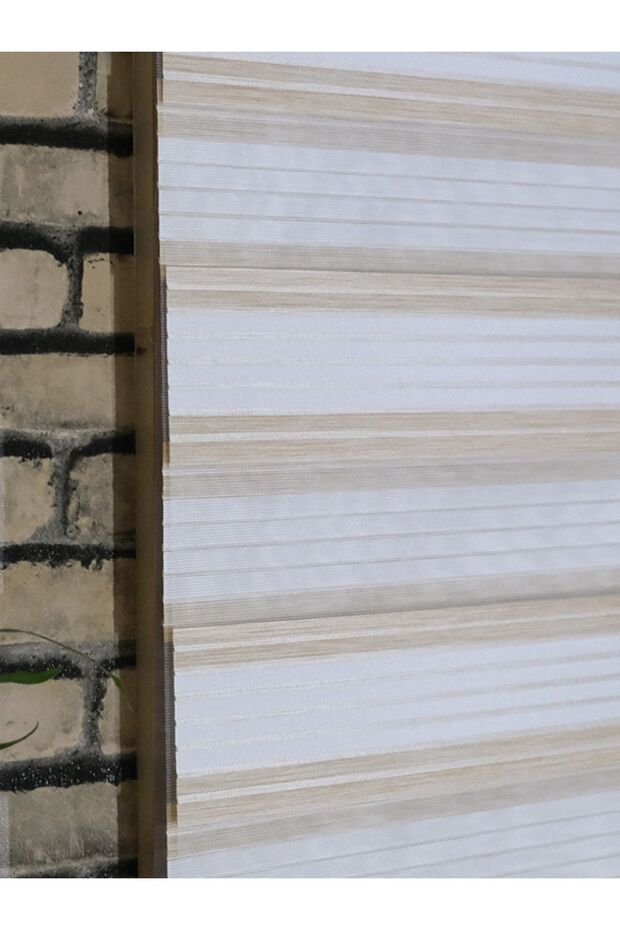 KREM GOLD MODERN ZEBRA PERDE - 4