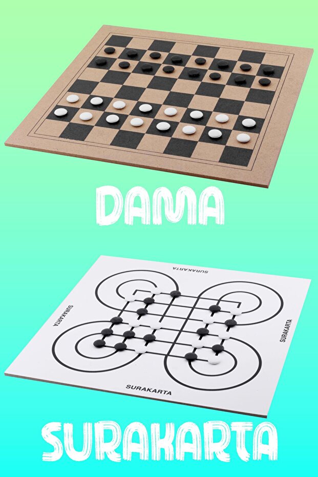 Surakarta + Checkers Box Game Strategy Mind Memory Logic Skill Brain Teaser Game Strategic Intelligence Box Game - 2