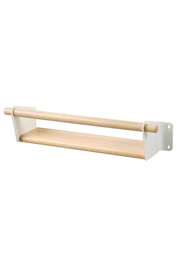 White Nereby Birch-White 40X10 cm Wall Shelf Modern 6 cm Wood 12 cm