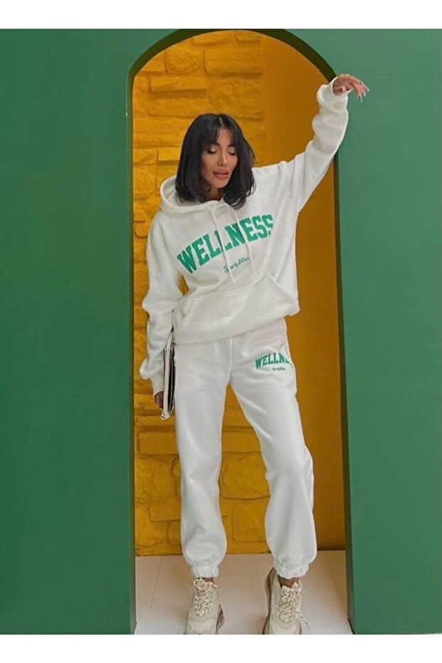 Printed Oversize 3 Thread Tracksuit Set - 2