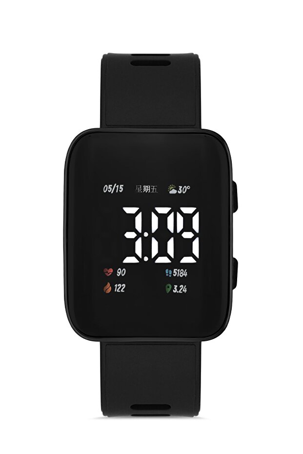 Black Digital Women's Wristwatch
