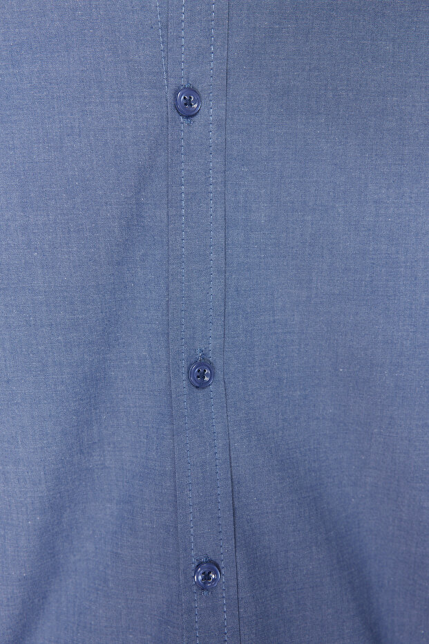 Lacivert Regular Fit Erkek Gömlek TMNSS24GO00085 - 3