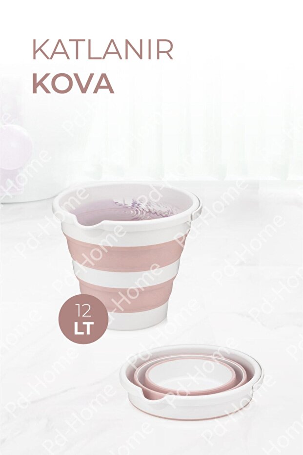 Katlanır Kova Pembe - 1