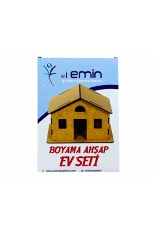Boyama Ahşap Klasik Ev Seti - 3