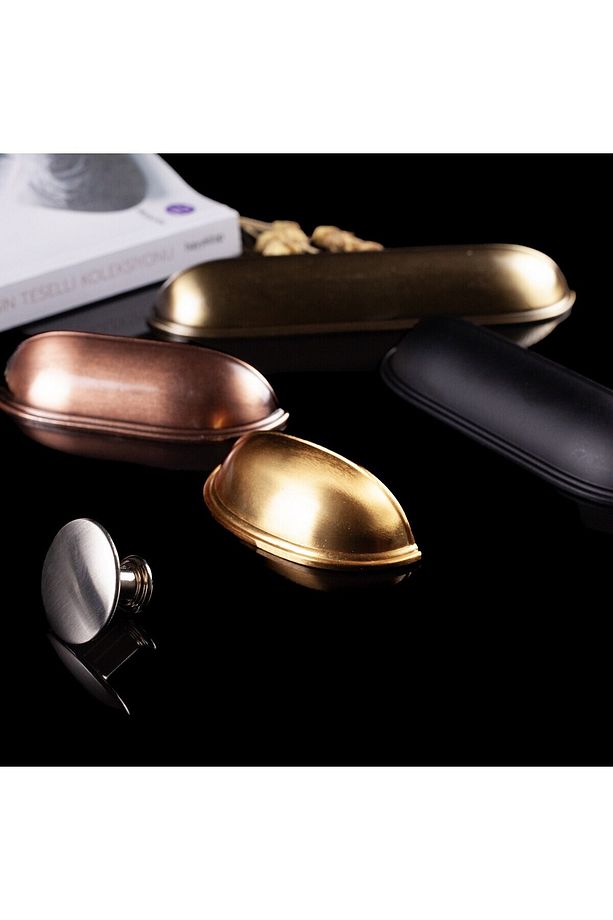 Midye Antik Gümüş 64 Mm Kulp Lüks Country Mutfak Mobilya Dolap Çekmece Kulpu - 8