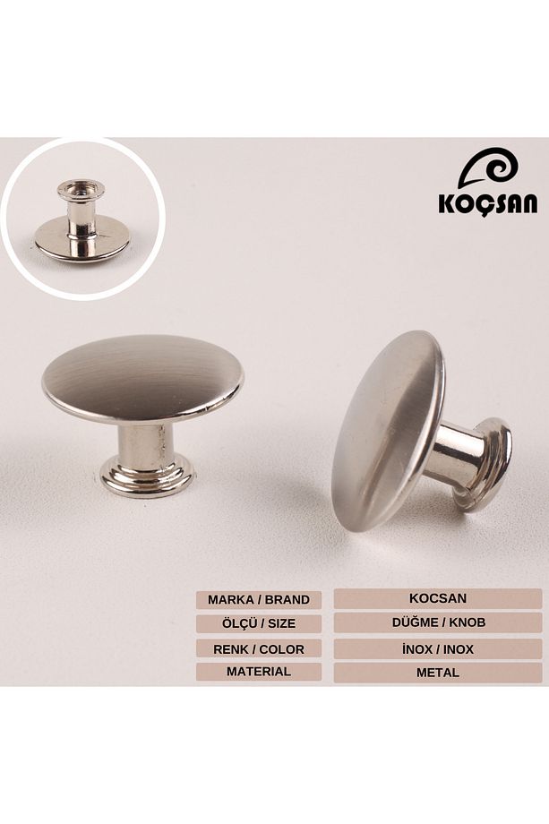 Midye Inox Düğme Kulp Lüks Country Mutfak Mobilya Dolap Çekmece Kulpu - 3