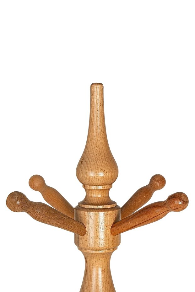 Masif Ahşap Tornalı Askılık - 7