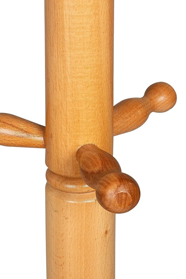 Masif Ahşap Tornalı Askılık - 8