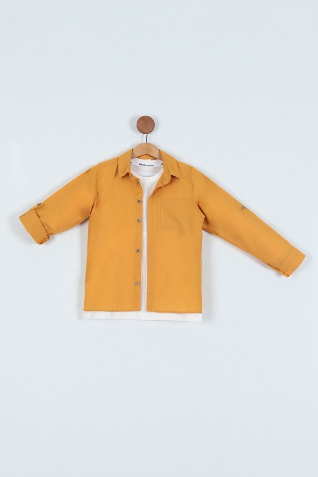 Boy's Seasonal Painted Cotton Pocket Shirt T-Shirt Set of 2
