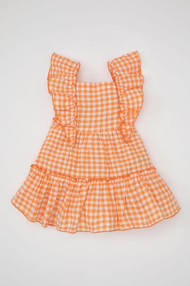 Kız Bebek Kareli Kolsuz Krinkıl Elbise D0581a524hs - 5