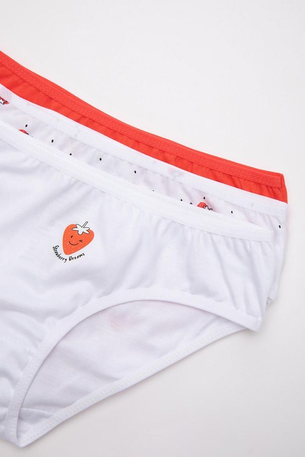 Kız Çocuk Desenli 3'lü Slip Külot C7958a824sm - 4