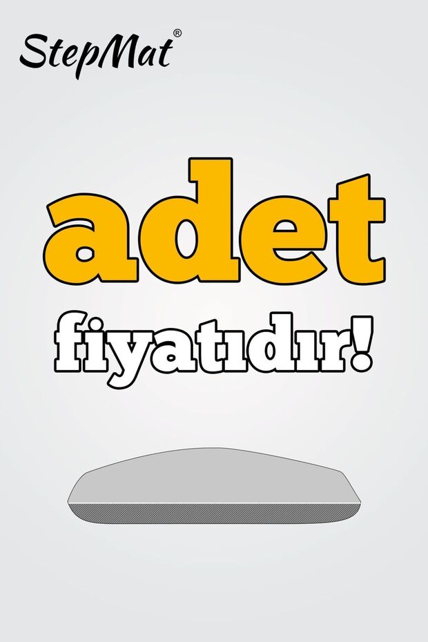 Gri Bukle Kendinden Yapışkanlı Merdiven Basamak Paspası / Halısı - 5