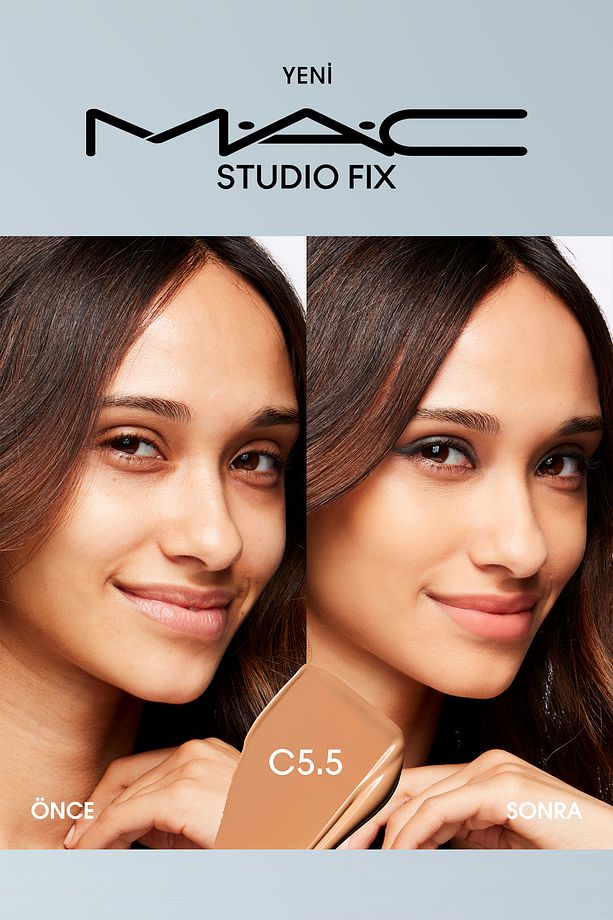 24 Saate Kadar Kalıcı Mat Fondöten - Studio Fix Fluid Spf15 - Renk: C5.5 - 30ml - 5