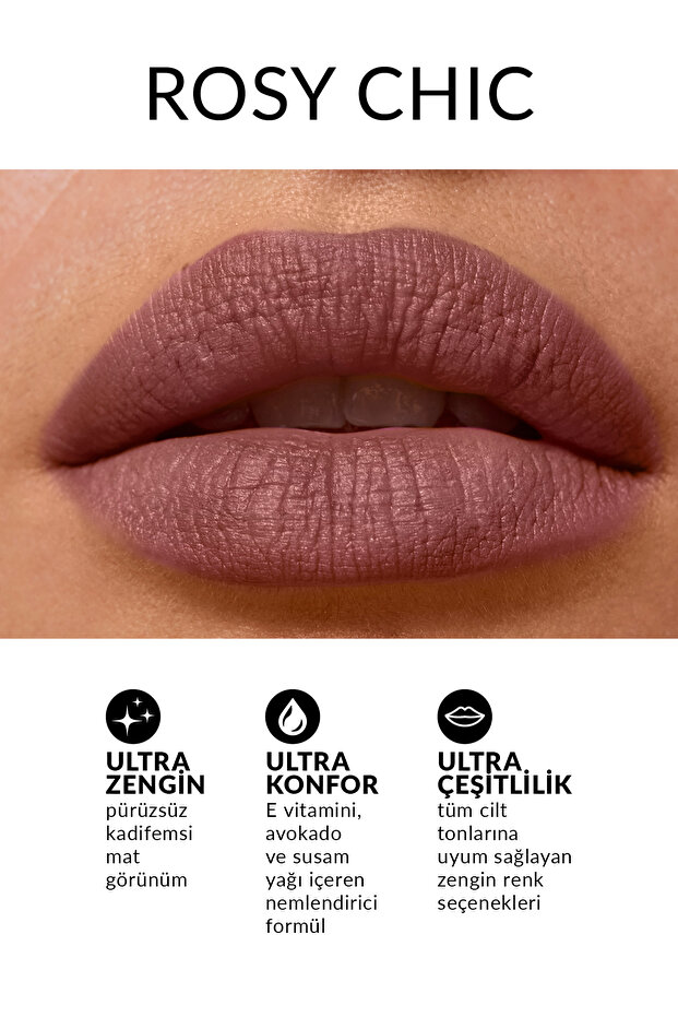 Ultra Mat Ruj - Rosy Chic - 2