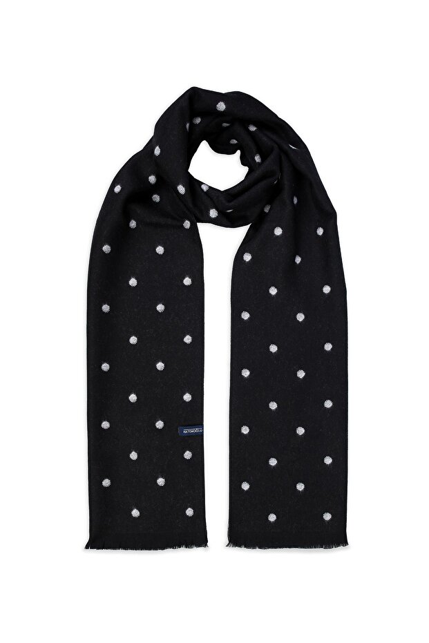 Siyah Desenli Atkı - 1