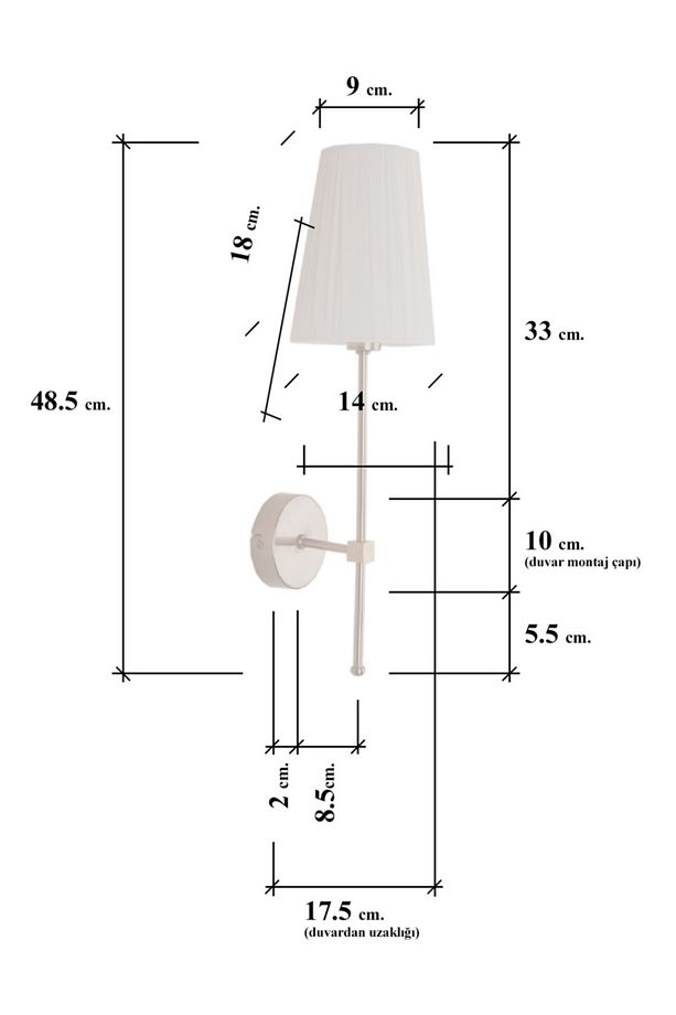 Stick Modern Bal Renk Kaplamalı Aplik - 5