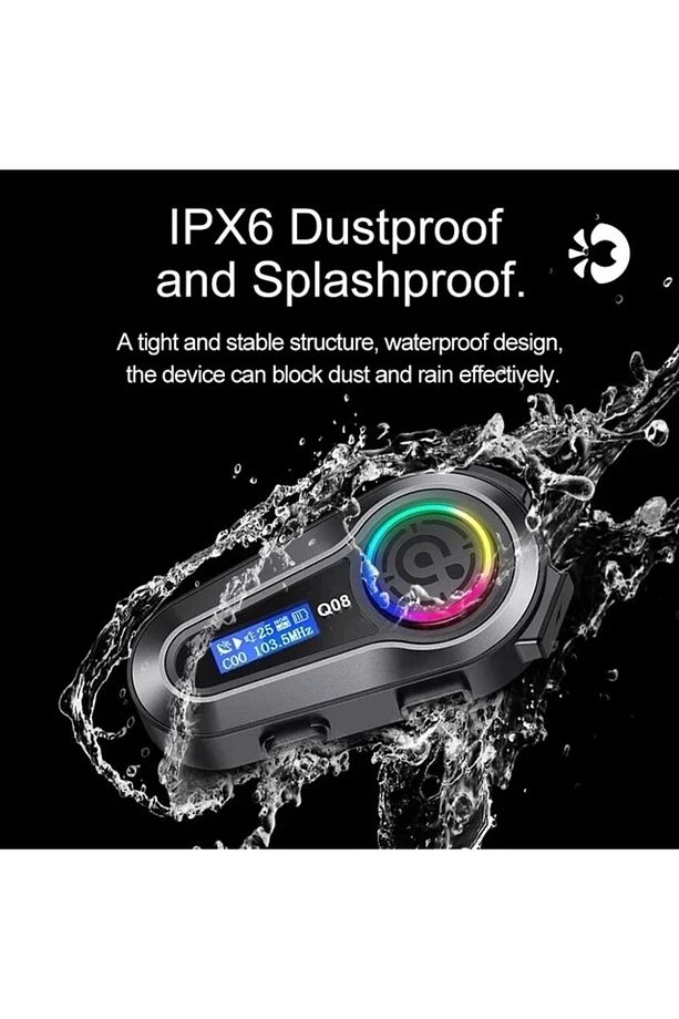 Q08 Intercom Otomotosiklet Bluetooth Kask Kulaklık Intercom - 1