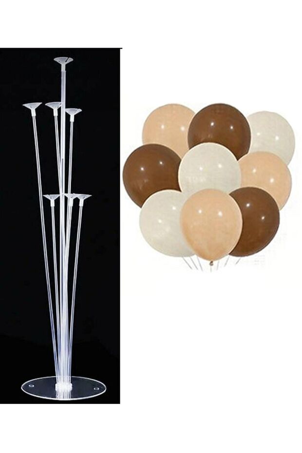 7 Balloon Stand and 10 Pieces Retro Concept Balloon Set