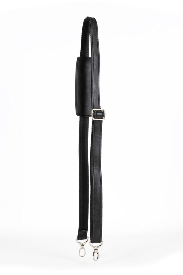 حقيبة جلدية بحزام طويل قابل للتعديل - 6