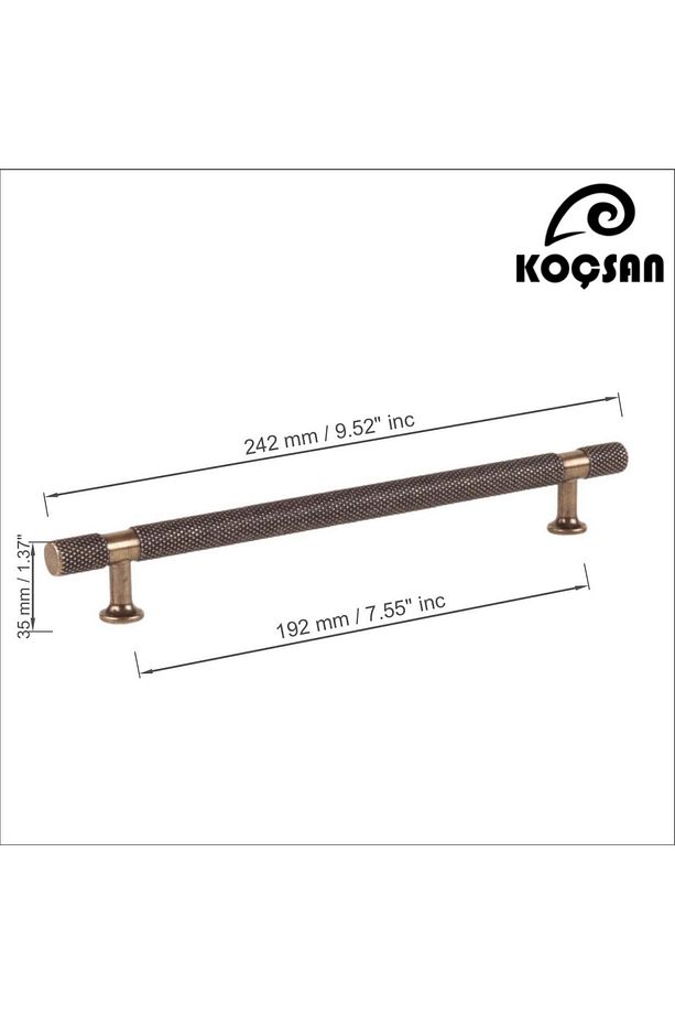 Firuze Antik Sarı 192 Mm Kulp Lüks Country Mutfak Mobilya Dolap Çekmece Kulpu - 4