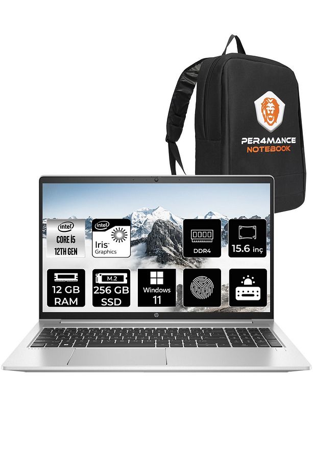 Probook 450 G9 i5 1235U 12GB 256GB SSD 15.6" FHD W11HOME 6S6Z1EA & PER4 ÇANTA - 1