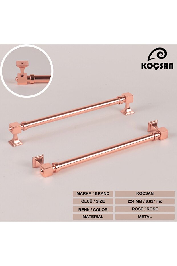 Zumra Rose 224 mm Handle Luxury Country Kitchen Furniture Cabinet Drawer Handle