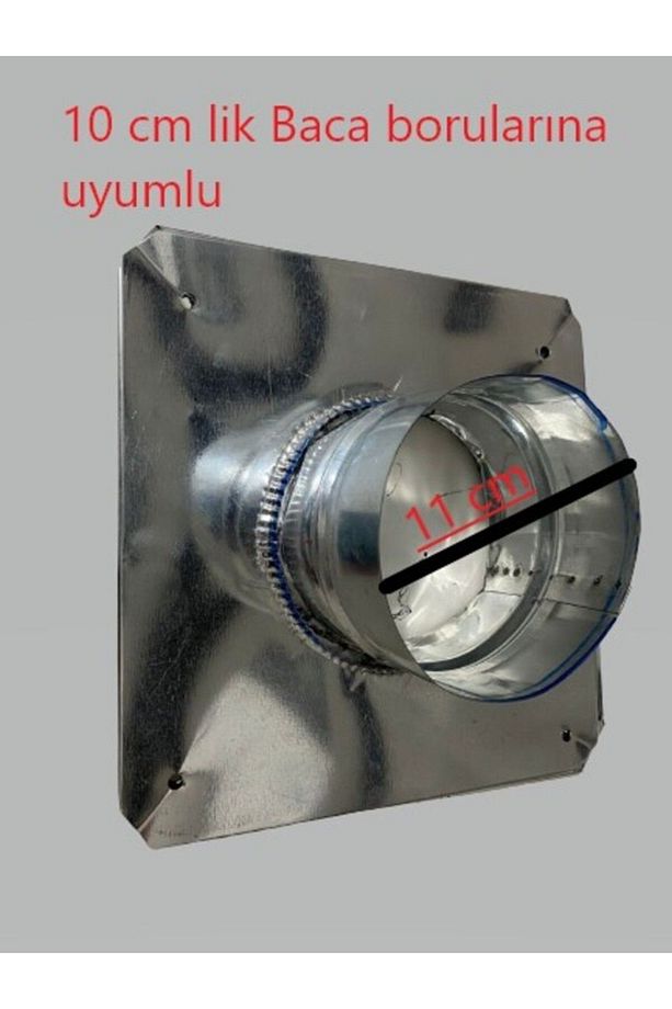 Soba baca adaptörü 10 cm lik borular için çadır karavan ahşap ev için - 1