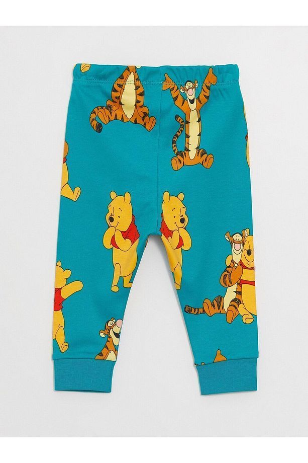 Bisiklet Yaka Uzun Kollu Winnie the Pooh Baskılı Erkek Bebek Pijama Takımı - 6