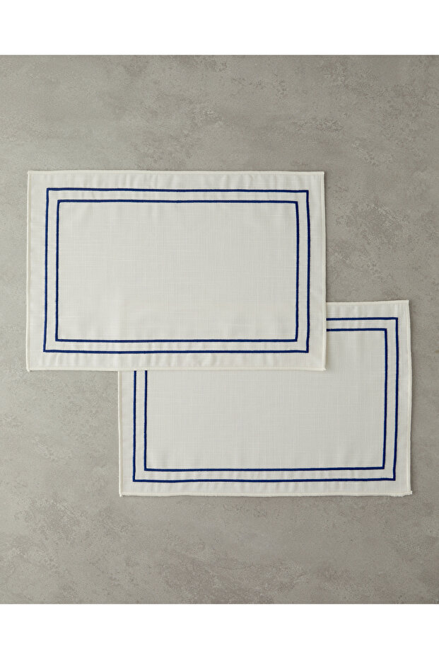Coachella Leap Polyester 2-Piece Placemat, Cream-Orange
