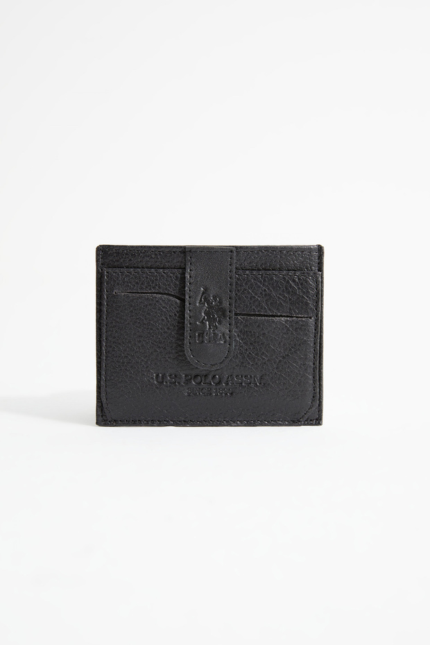 U.S. Polo Assn. 7607 Genuine Leather Wallet Card Holder Black