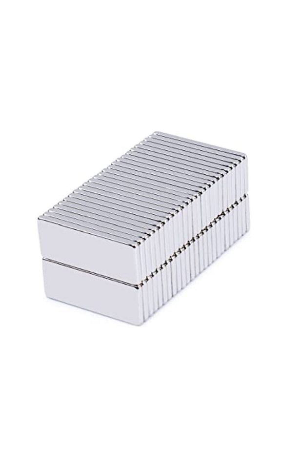 20 Adet Neodyum Mıknatıs Magnet 30x10x2 Mm Dikdörtgen Güçlü Mıknatıs - 5