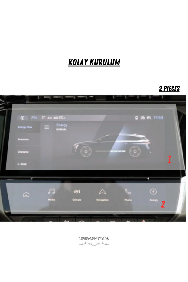 Peugeot 308 Gt Line Navigation and Information Display Compatible Nano Screen Protector 2022 2024 - 4